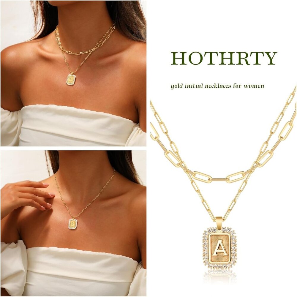 Personalized Gold Paperclip Initial Necklace For … - image 5